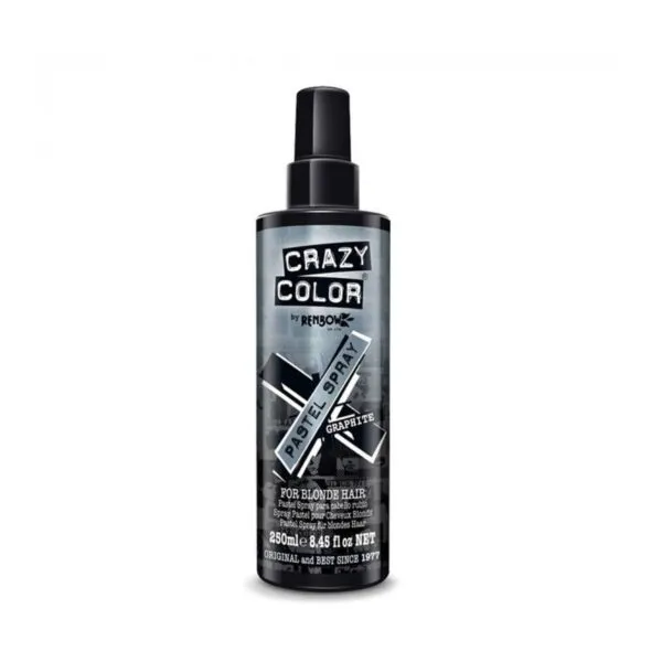 Crazy Color Pastel Spray Graphite 250ml - (σπρέι ημιμόνιμης βαφής παστέλ ανθρακί) - Image 1