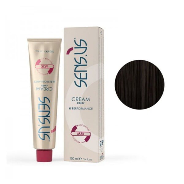 Sensus M3K Permanent Hair Color 3.0 Dark Brown 100ml - (μόνιμη βαφή καστανό σκούρο) - Image 1