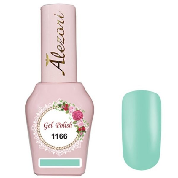 Alezori Professional Gel Nail Polish 1166 Aqua Green Pastel 15ml - Image 1