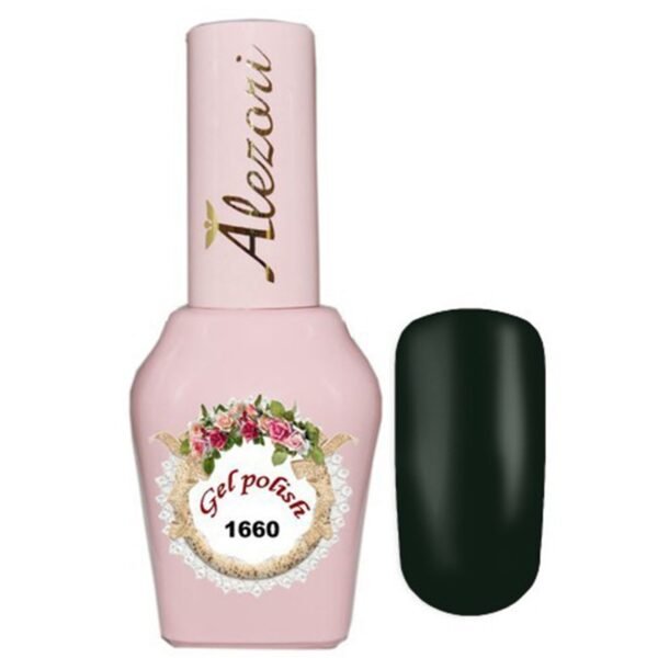Alezori Professional Gel Nail Polish 1660 Green Black 15ml - Image 1