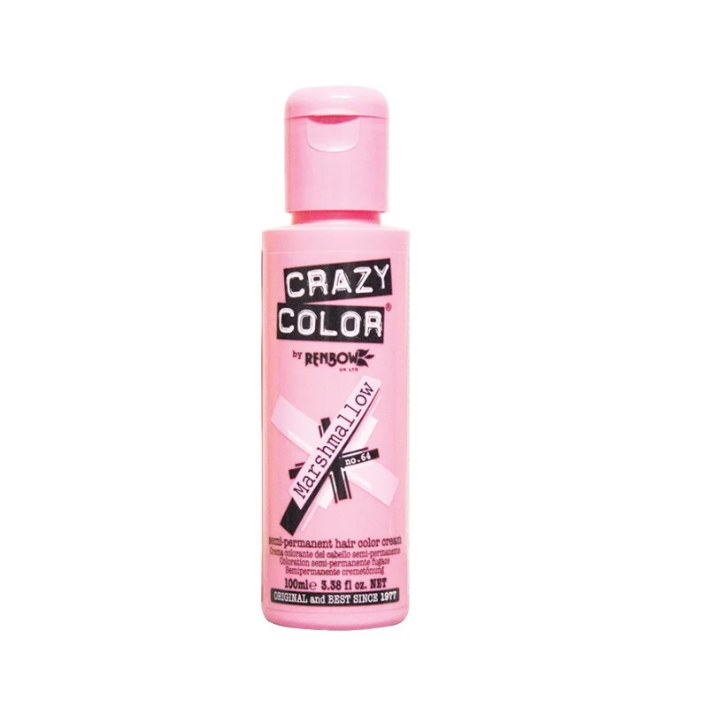 Crazy Color Semi Permanent Hair Color Marshmallow (64) 100ml - (ημιμόνιμη βαφή κρέμα ροζ απαλό) - Image 1