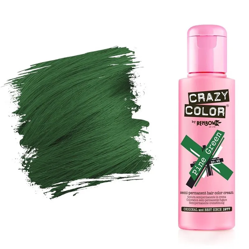Crazy Color Semi Permanent Hair Color Pine Green (46) 100ml - Image 1