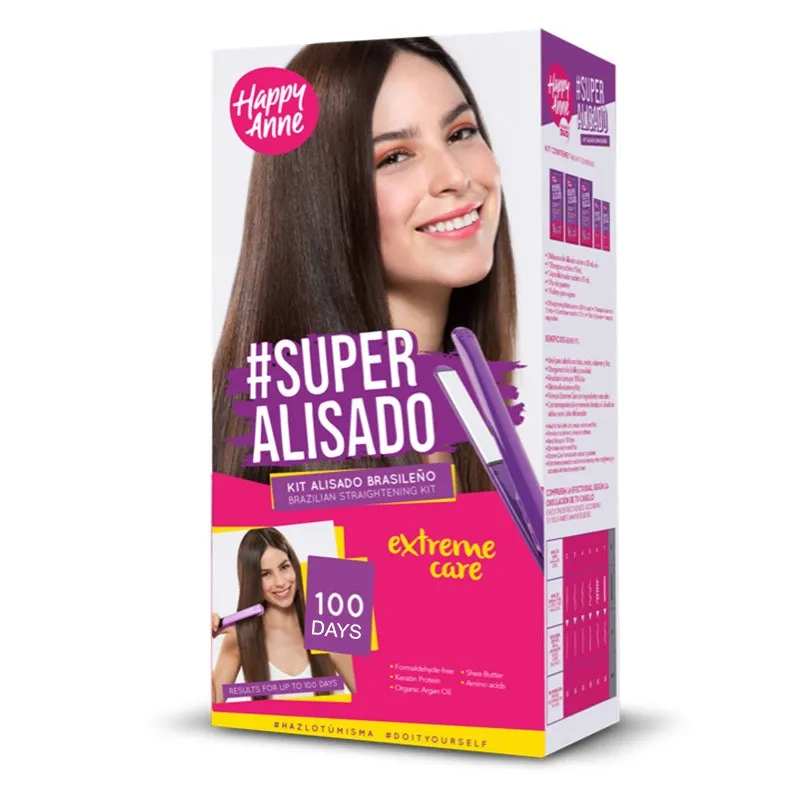 Super Alisado Brazilian Straightening Kit - Extreme Care by Happy Anne - Πακέτο Ισιωτικής Θεραπείας Λείανσης Κερατίνης
