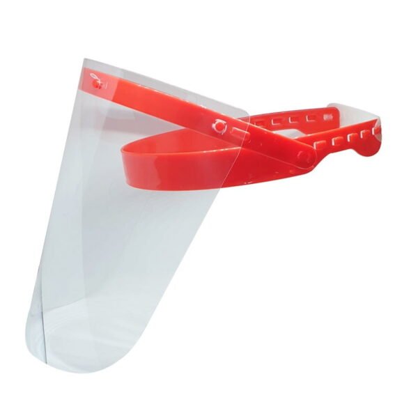 Be Safe Face Shield Red - (μάσκα προσωπίδα με διαφανή ζελατίνα) - Image 1
