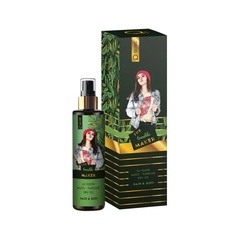 qure-dry-oils-the-trouble-maker-100ml Qure Dry Oils The Trouble Maker 100ml - (ξηρό έλαιο για σώμα, πρόσωπο και μαλλιά) - Image 1