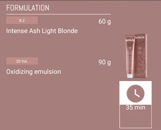 Sensus Color Grace M3K 8.2 Light Beige Blonde 100ml - (μόνιμη βαφή μπεζ ανοιχτό ξανθό) - Image 3