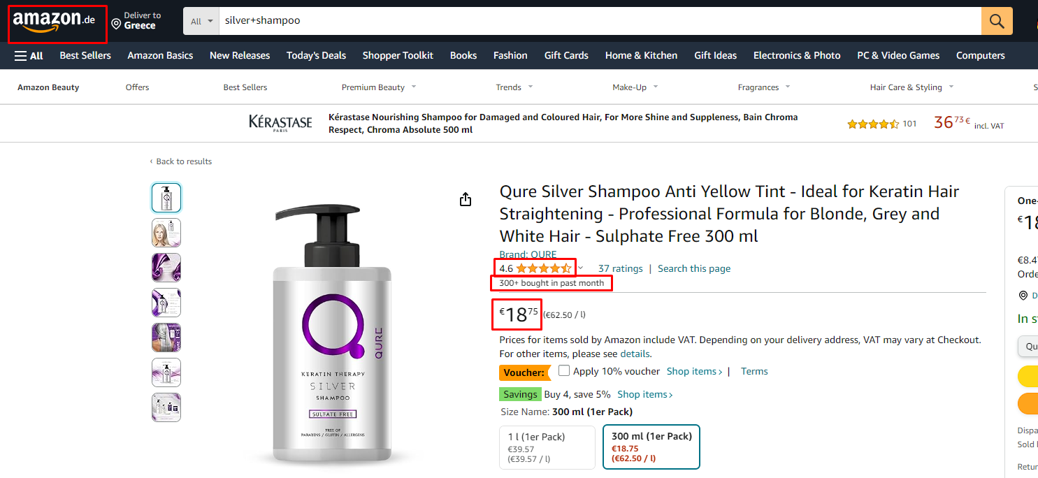 Amazon facts Silver Keratin Therapy 09-05-2024