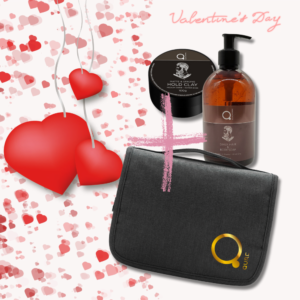Daily Hair and Body Soap 500ml and Matte & Strong Hold Clay 100g Bundle από την Qure and Black Toiletries Bag