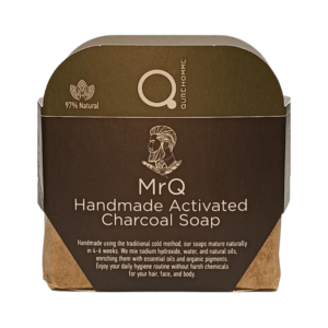 MrQ Handmade Active Charcoal Soap 90 - 110 G - Χειροποίητο Σαπούνι Με Ενεργό Άνθρακα