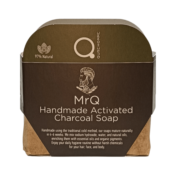 MrQ Handmade Active Charcoal Soap 90 - 110 G - Χειροποίητο Σαπούνι Με Ενεργό Άνθρακα