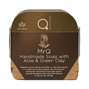 MrQ Handmade Soap Aloe and Green Clay 90-110g - Χειροποίητο Σαπούνι με Αλόη και Πράσινη Άργιλο