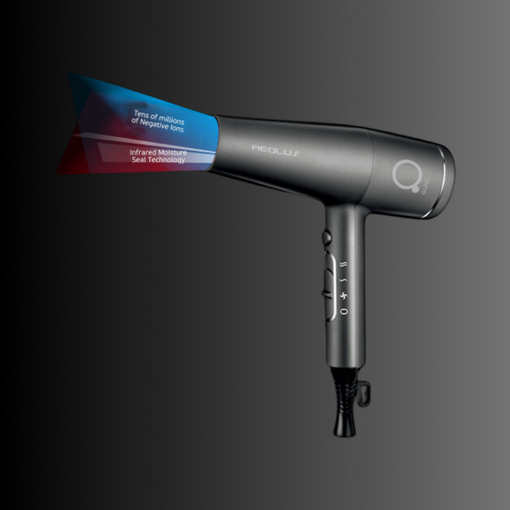 Aeolus Professional Hairdryer Infrared Moisture Seal Technology & Advanced Ionic Function