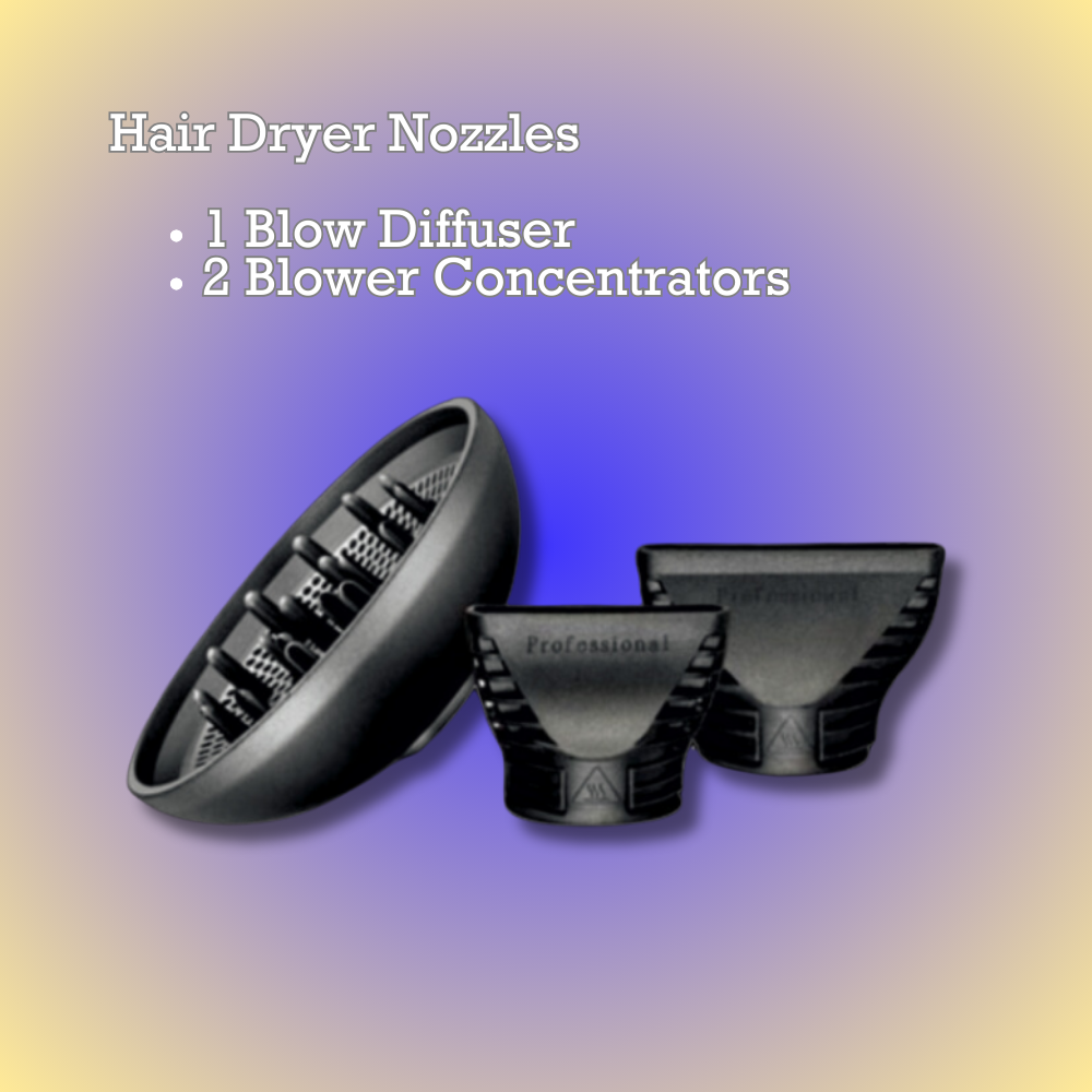 Aeolus Professional Hairdryer - Nozzles - Hair Dryer Nozzle Blow Diffuser Blower Concentrator