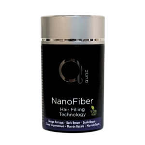 NanoFiber Dark Brown Hair Filling Technology 25g by Qure - Νανοΐνες γεμίσματος μαλλιών σε σκούρο καστανό χρώμα