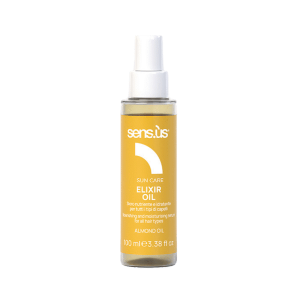 Elixir Oil 100ml Sun Care By Sensus - Ορός Θρέψης και Ενυδάτωσης για Όλους τους Τύπους Μαλλιών | Sun Care Elixir Oil 100ml – Ελιξίριο μαλλιών για λάμψη, προστασία από ήλιο και anti-frizz με έλαια macadamia και argan | Sun Care Elixir Oil 100ml – Hair serum for shine, sun protection, anti-frizz with macadamia and argan oils