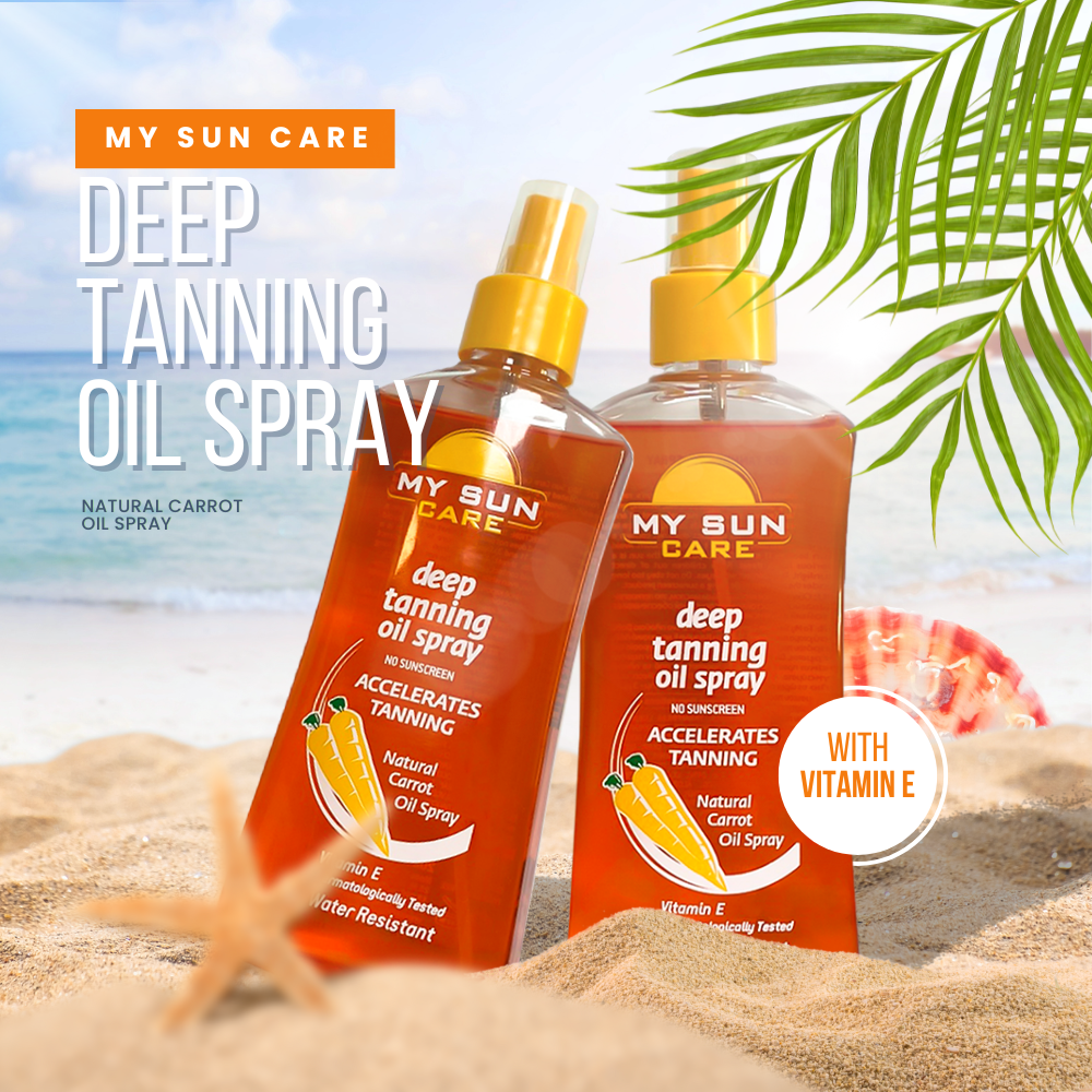 MY SUN CARE Deep tanning oil spray natural carrot oil spray with vitamin E 200ml