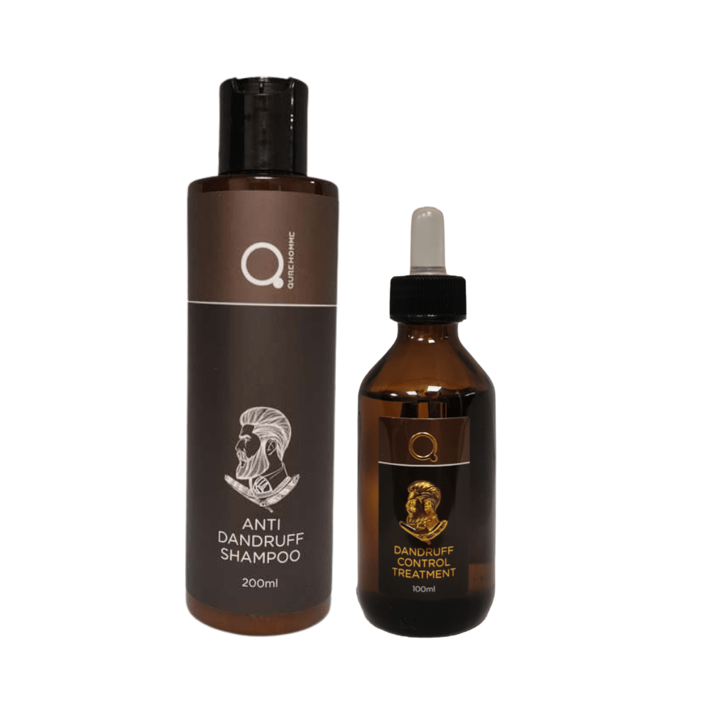 1 Anti Dandruff Treatment Bundle Shampoo 200ml and Lotion 100ml by QureHomme - Σαμπουάν και Λοσιόν κατά της πιτυρίδας - Image 1