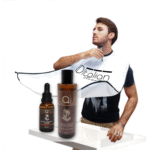 Shaving - Trimming Bundle - Beard Growth Blend Dry Oil Sandalwood and Kashmir & Invigorating Beard Wash & ID Italian Trimming CapeID Italian Trimming Cape