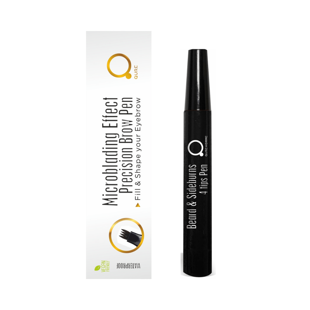 Box-Microblading-Effect-Brow-Pen-2 Microblading Effect Precision Brow Pen Black 5g by Qure - Μαύρο Πενάκι σχηματισμού – γεμίσματος φρυδιών - Image 1