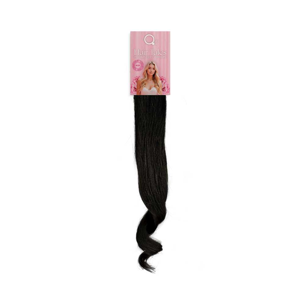 Hair-Tales-Tape-Extensions-_1a Tape Extensions 1A – Intense Black 100% Virgin Hair 47cm Hair Tales by Qure - Τρέσες από φυσικό μαλλί σε απόχρωση Έντονο Μαύρο - Image 1