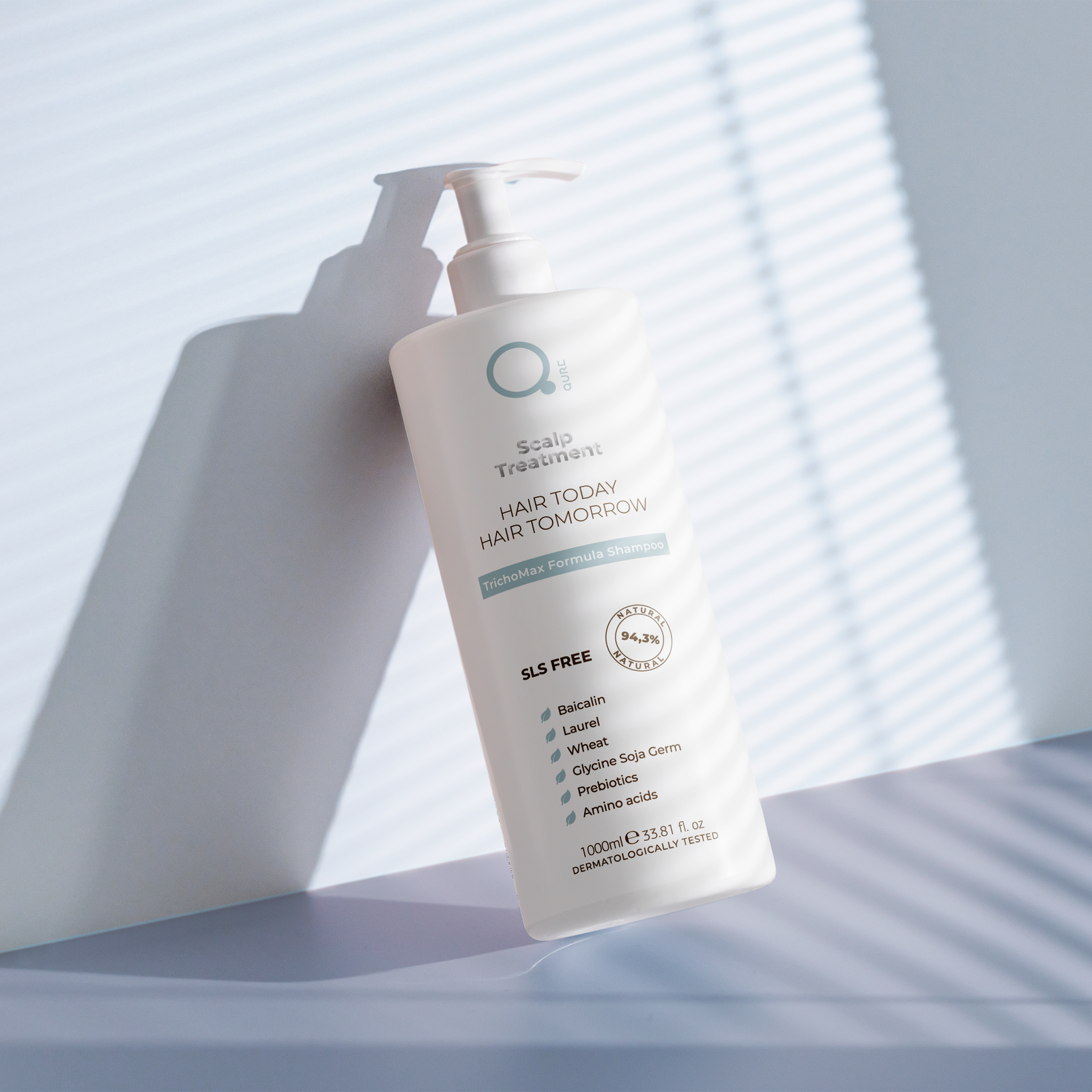 Qure TrichoMax Formula Shampoo 1000ml bottle for hair loss