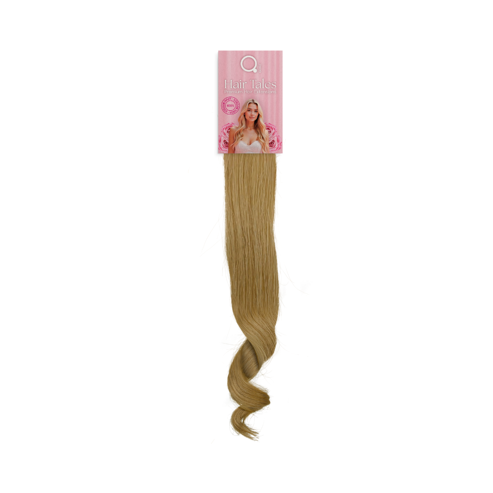 5213007280589 Tape Extensions 24 – Light Golden Blonde 100% Virgin Hair 47cm Hair Tales by Qure - Τρέσες από φυσικό μαλλί σε απόχρωση Ανοιχτό Χρυσό Ξανθό