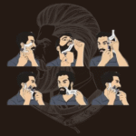 Σετ Ξηρό Έλαιο για την γενειάδα Sandalwood Kasmir 30ml από την Qure και Barber Χτένα Σχηματισμού Γενειάδας Mr.Q - Image 4