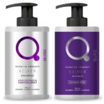 Silver Keratin Therapy Bundle Shampoo and MasqueSilver Keratin Therapy Prebiotic claims GRSilver Keratin Therapy Χωρίς SLS claims GRSilver Keratin Therapy Shampoo 300ml - Before and AfterSilver Keratin Therapy Shampoo by Qure Claims GRSilver Keratin Therapy Masque 500ml Qure